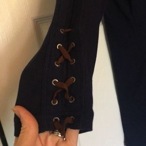 Chaps Navy 3/4 length sleeve shirt